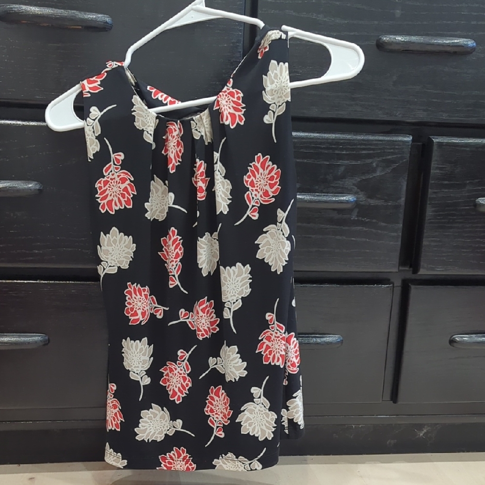 Calvin Klein Collection Black Floral Blouse